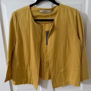 Women's Goldenrod Crop Linen Jacket